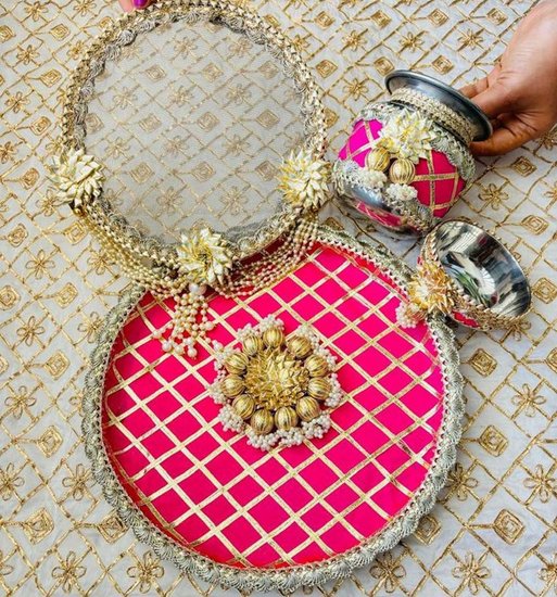 Latest Thali Designs on Karwachauth