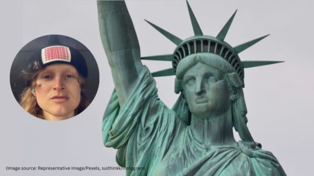 London musician | viral | Statue of Liberty |