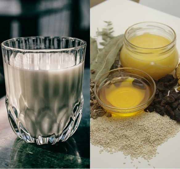 Milk and ghee for digestion