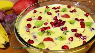fruit custard falahari recipe