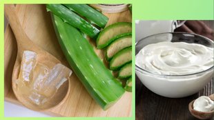 Curd with Aloevera for hair skin