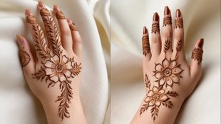 last mint simple easy Deepavali Mehndi Designs Photos Images Pic