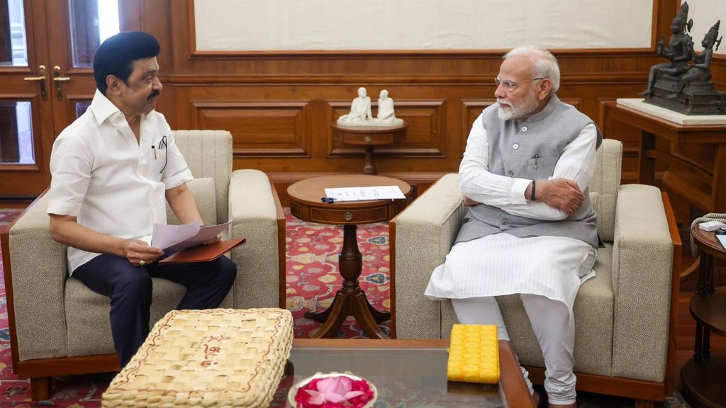Narendra Modi, Mk Stalin, Modi Stalin Meeting