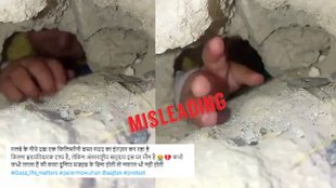 Misleading claim about girl trapped under rubble