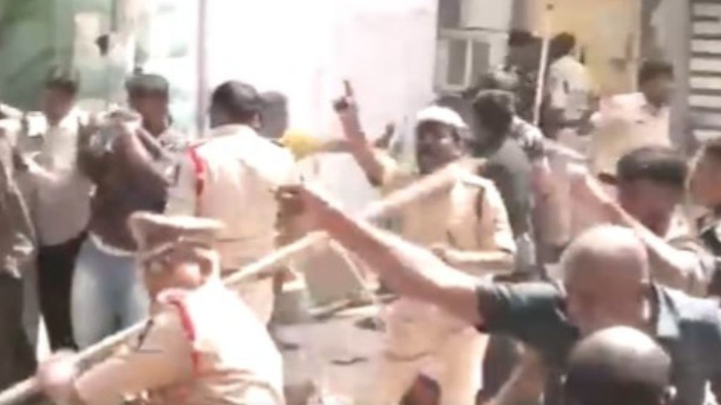 Shri Muthyalamma Devi Temple Hyderabad | Hyderabad | Police lati charged