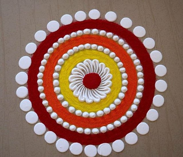 Quick Diwali Rangoli