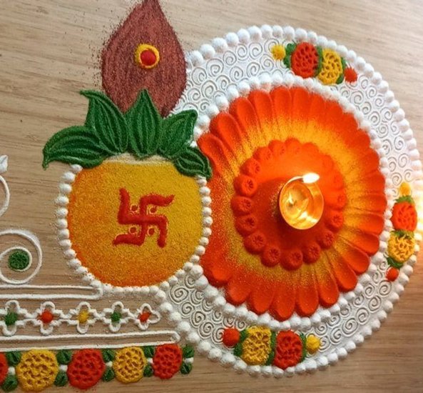 Quick Rangoli Designs for Diwali