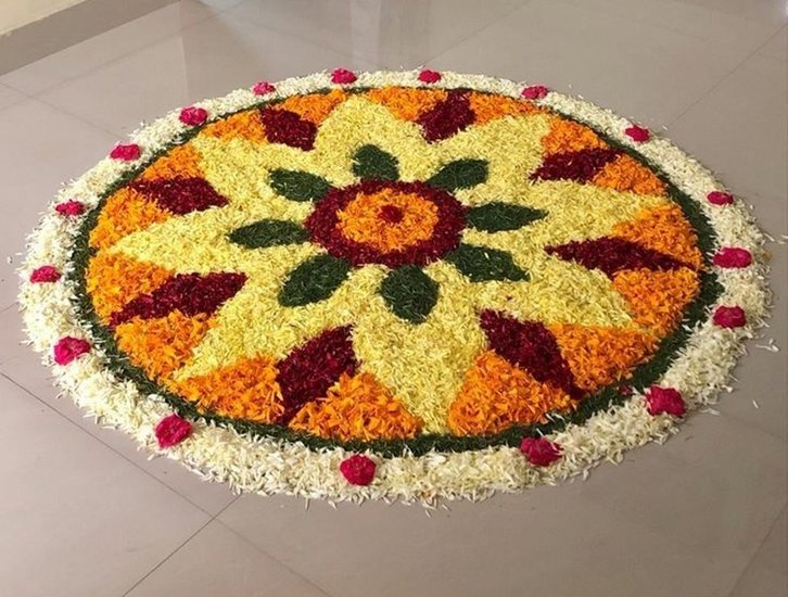 Rangoli Designs for Courtyard