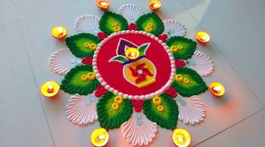 Significance of Rangoli on Dhanteras