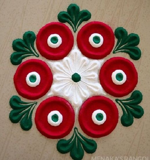 Simple Rangoli Patterns for Diwali