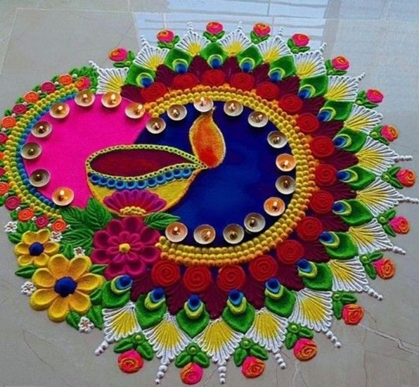 Modern Rangoli for Diwali
