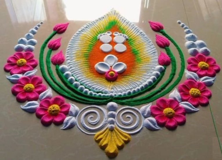 Step-by-Step Diwali Rangoli Ideas