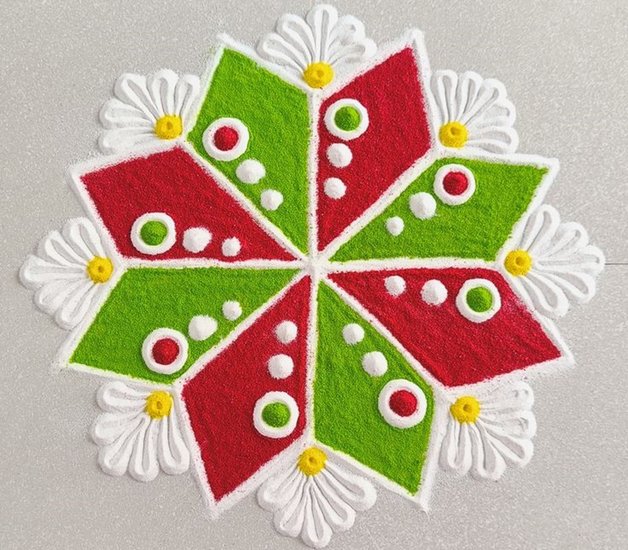 Small Rangoli Designs for Small Spaces