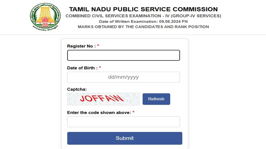 TNPSC Group 4 Exam result, tamil nadu public service commission