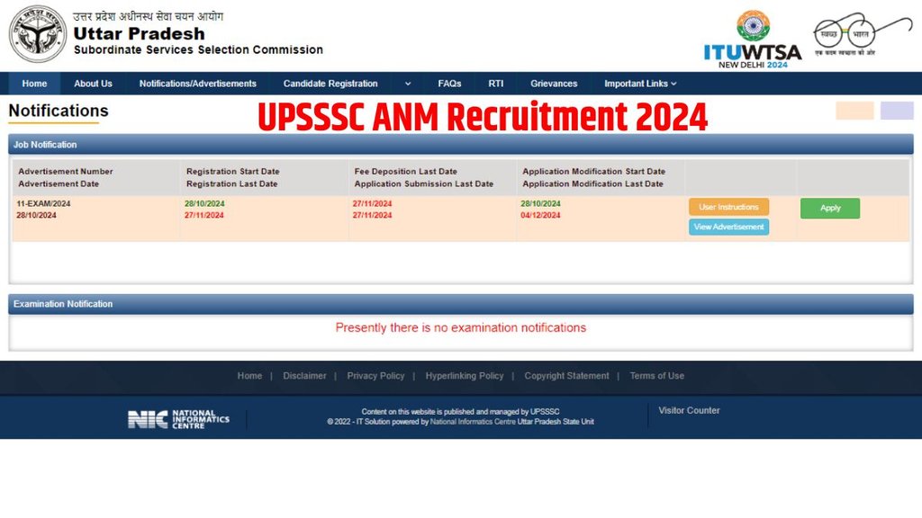 UPSSSC ANM Recruitment 2024, UPSSSC ANM Recruitment 2024 Application Dates, UPSSSC ANM Recruitment 2024 Application Process, UPSSSC ANM Recruitment 2024 Selection Process