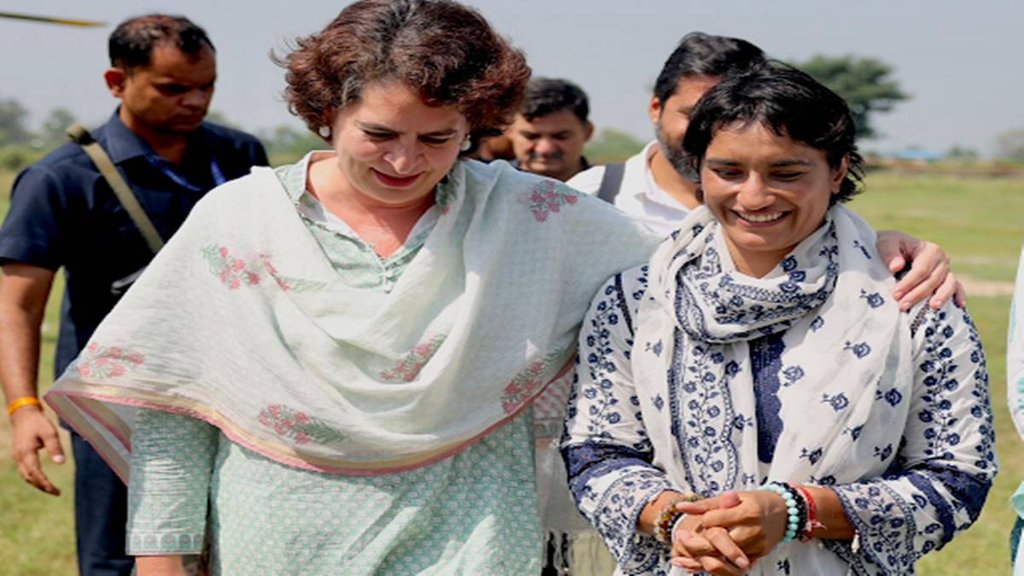 Vinesh Phogat, Haryana Elections 2024, Julana, Congress Party, विनेश फोगाट, Paris Olympics 2024, Priyanka Gandhi