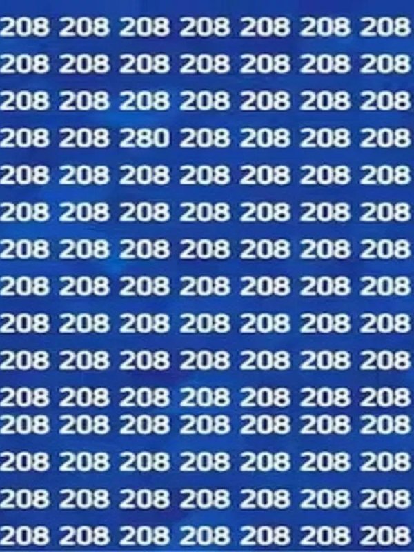 Where is 280 between 208