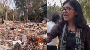 swati maliwal janakpuri garbage, swati maliwal janakpuri visit