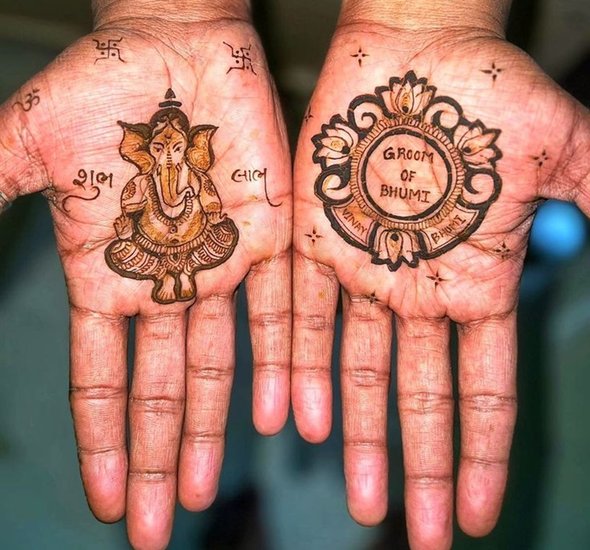 Modern Mehndi Designs for Grooms 2024,
