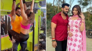 Khesari lal Yadav, Khesari lal on Workout video, Khesari lal Akanksha Puri Video
