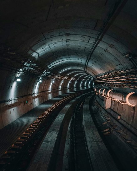 Concrete metro tracks