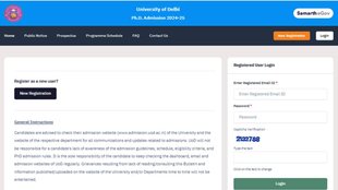 du phd admission, delhi university phd admission