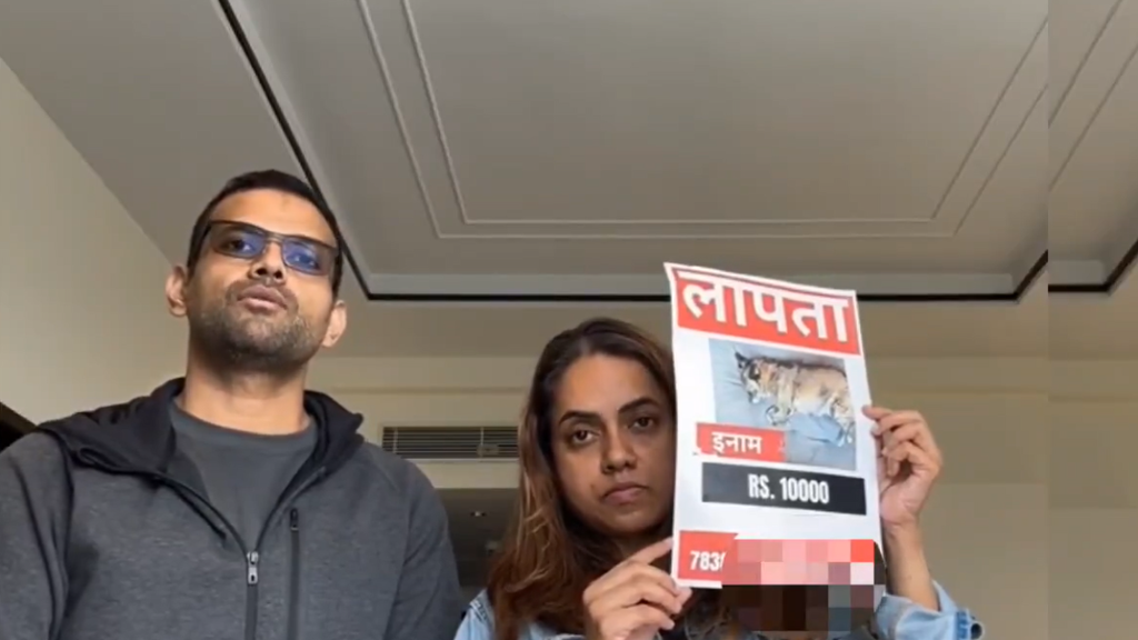 missing pet dog, reward for missing pet dog, Delhi pet dog missing