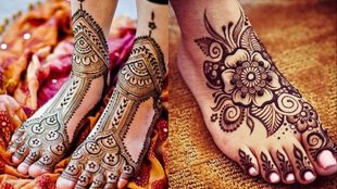 bridal leg mehndi design 2024