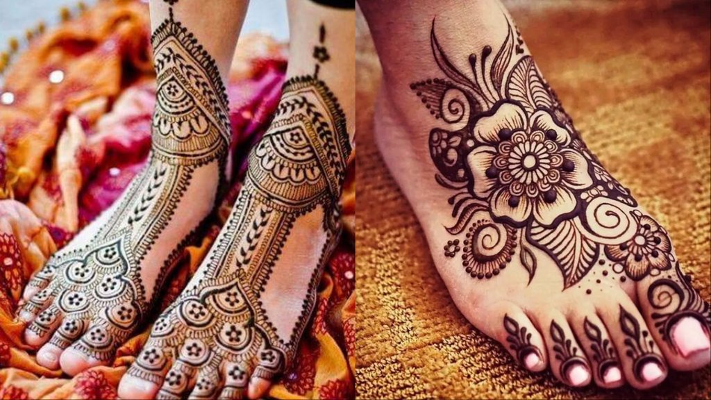 bridal leg mehndi design 2024