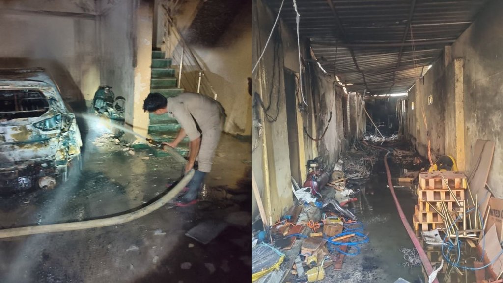 noida news, fire in noida, fire in noida sofa factory