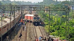 Train derailment relief efforts