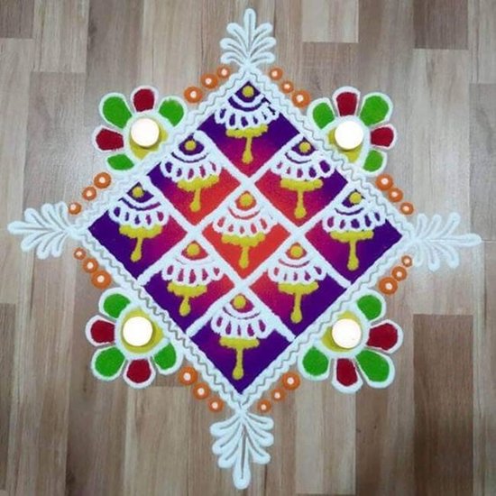 Tulsi marriage Rangoli designs