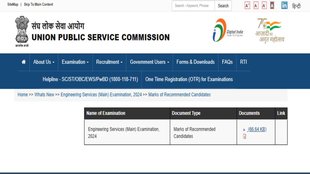 UPSC, ESE Exam 2024, ESE Exam result, ESE Mark,
