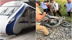 हादसा या साजिश? प्रयागराज के पास वंदे भारत ट्रेन के सामने बाइक छोड़कर भागा युवक, बड़ा हादसा टला