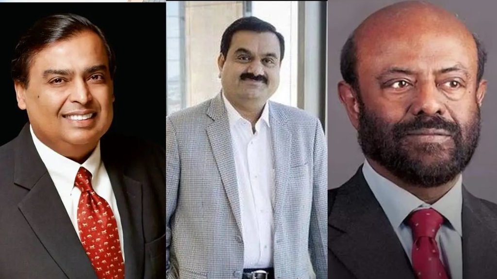 Mukesh Ambani, Gautam Adani, Shiv Nadar