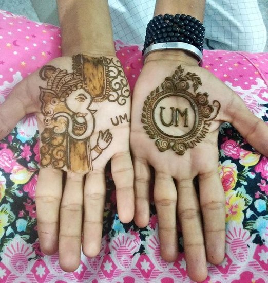 Minimal Mehndi Designs for Grooms