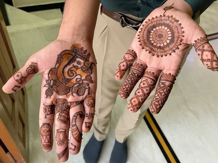 Traditional Mehndi for Groom-to-be