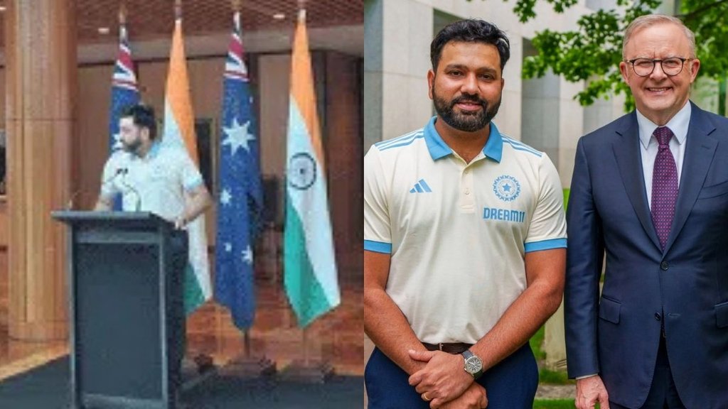 रोहित शर्मा और ऑस्ट्रेलिया के प्रधानमंत्री एंथनी।
