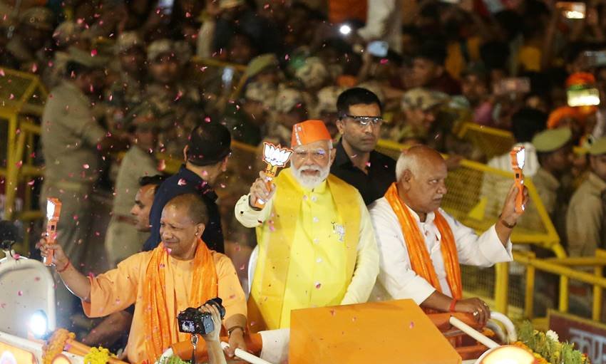 Modi Road Show in Ayodhya