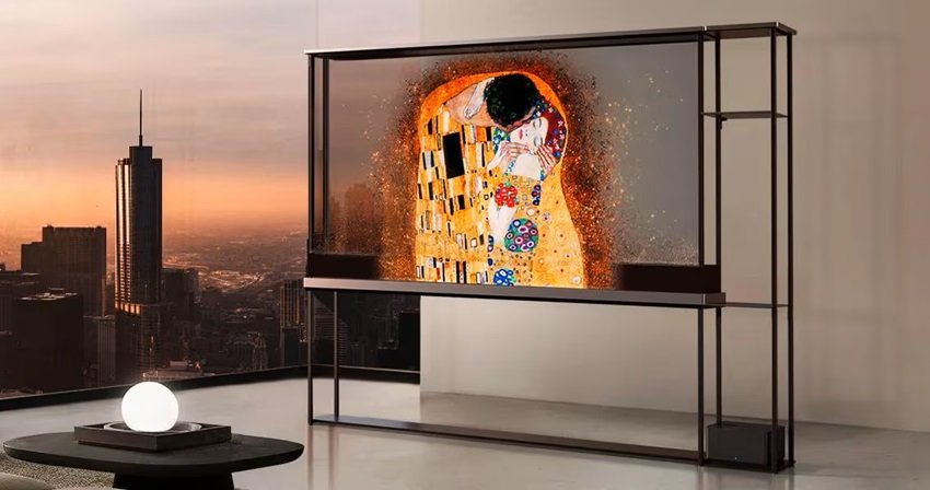 A Transparent TV LG Signature OLED T
