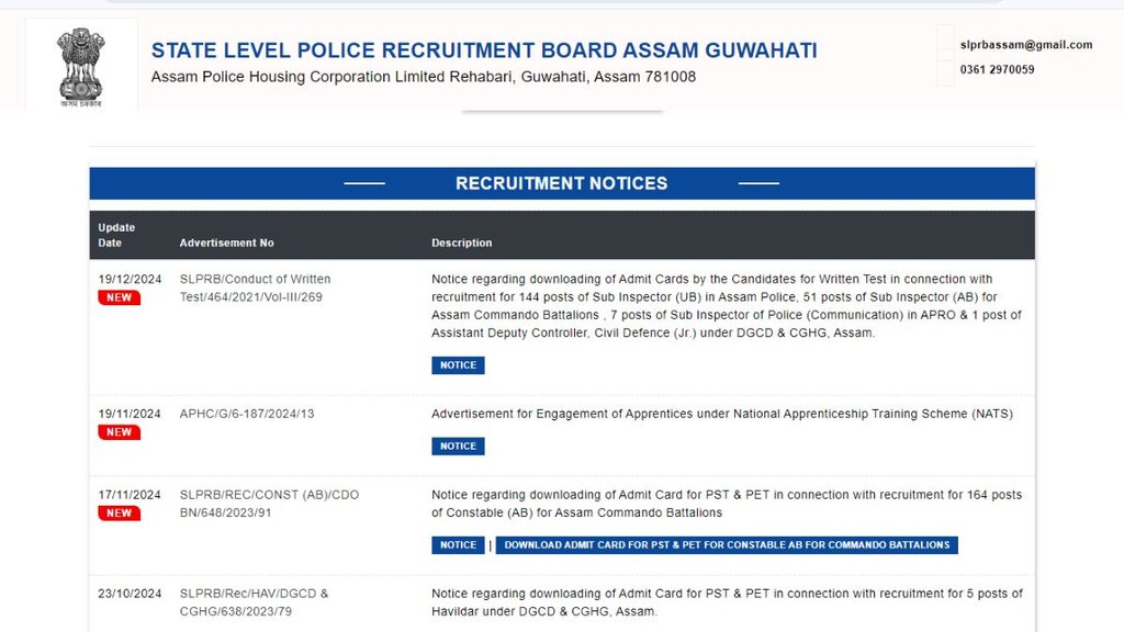 Assam Police SI Admit Card 2024, Assam Police SI Admit Card 2024 Date and Time, Assam Police SI Admit Card 2024 Release Date, Assam Police SI Admit Card 2024 Direct Link, Assam Police SI Admit Card 2024 Download Link