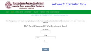 BRABU Part III Result, Babasaheb Bhimrao Ambedkar Bihar University bihar