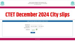 CTET December 2024 City slips: सीटीईटी दिसंबर 2024 की सिटी स्लिप जारी, ctet.nic.in से ऐसे करें डाउनलोड