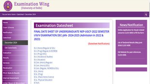 DU Date Sheet 2025, DU SOL Date sheet 2025, Delhi university,