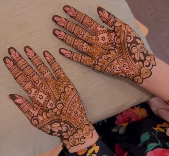 Easy mehndi designs for full hand