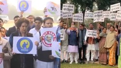 INDIA गठबंधन का विजय चौक से संसद तक मार्च, निशिकांत दुबे ने राहुल गांधी के खिलाफ लोकसभा में दिया नोटिस