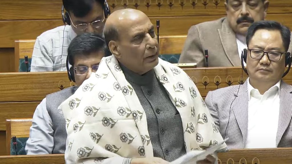Rajnath Singh, bjp, lok sabha debate on constitution, congress,