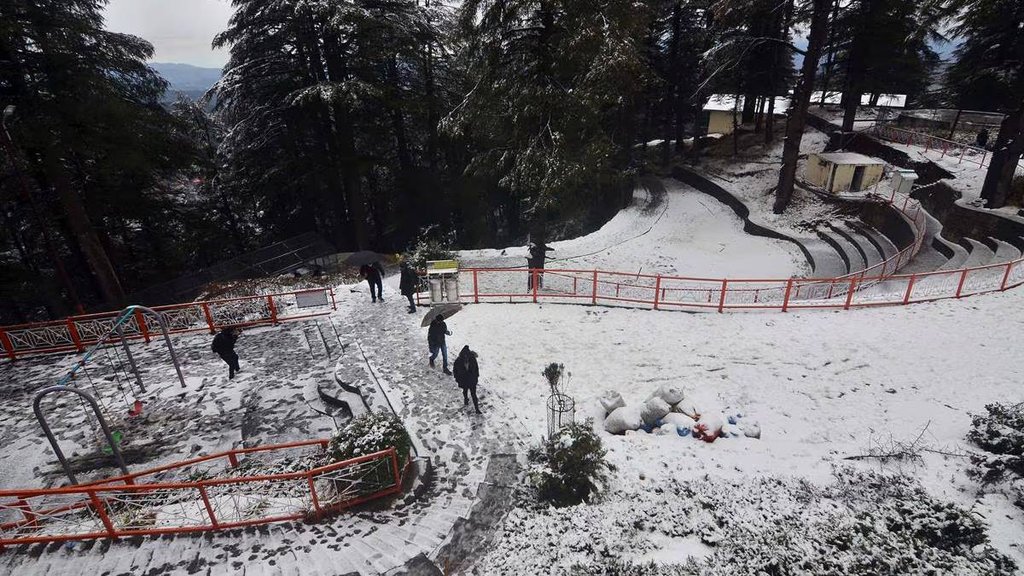 Shimla Kullu snowfall