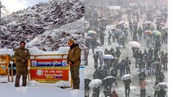 उत्तराखंड से जम्मू-कश्मीर तक बर्फ की चादर के नज़ारे, हिमाचल में तीन नेशनल और कई स्टेट हाइवे बंद
