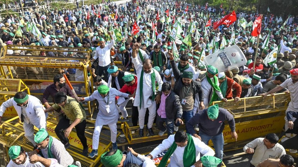 delhi | noida | kisan protest |